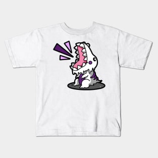 SM3GMASAURUS REX WHITE (PURPLE) Kids T-Shirt